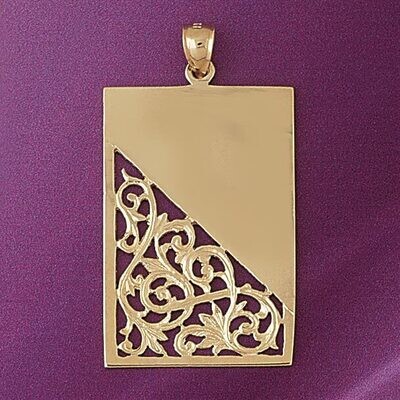 Dazzlers Jewelry Engravable Pendant Necklace Charm Bracelet in Yellow, White or Rose Gold 5774, MPN…