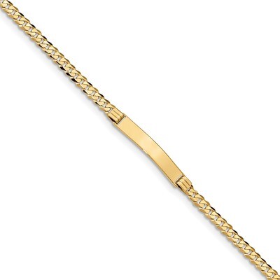Curb Link ID Bracecet 14k Gold LID61-8, MPN: LID61-8, 883957920481