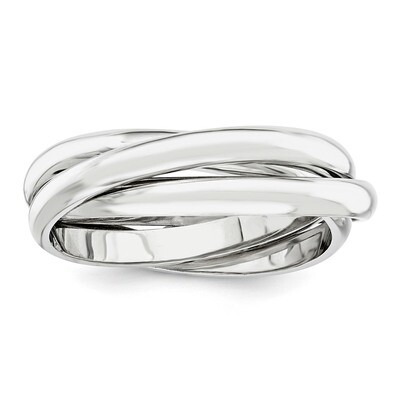 Polished Rolling Ring 14k White Gold RR2, MPN: RR2, 886774402673