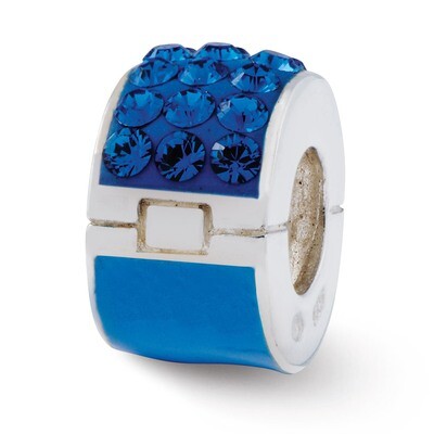 Blue Swarovski Elements Bead - Sterling Silver QRS2422, MPN: QRS2422, 883957491998