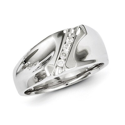 Men&#39;s Ring Sterling Silver Rhodium-plated Diamond QR5003, MPN: QR5003, 883957465456