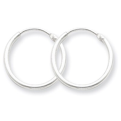 1.3mm Hoop Earrings Sterling Silver QE4348, MPN: QE4348, 883957929712