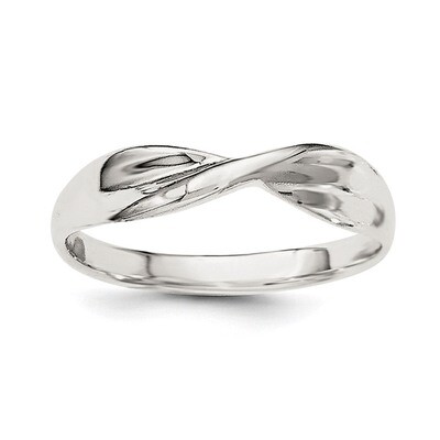 Twist Ring Sterling Silver Polished QR6076, MPN: QR6076, 191101784484