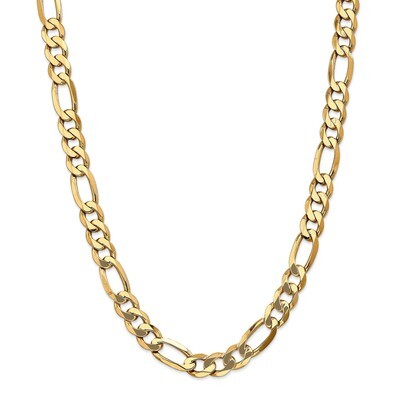 Leslie&#39;s 10mm Flat Figaro Chain 24 Inch 14k Gold HB-1299-24, MPN: 1299-24, 191101147715