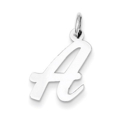 Medium Script Initial A Charm Sterling Silver QC5082A, MPN: QC5082A, 883957548371