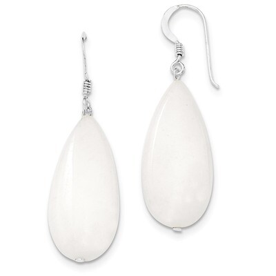White Jade Earrings Sterling Silver QE5899, MPN: QE5899, 886774234403