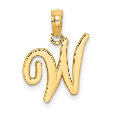 W Script Initial Charm 14k Gold Polished K6422W, MPN: K6422W, 637218007202