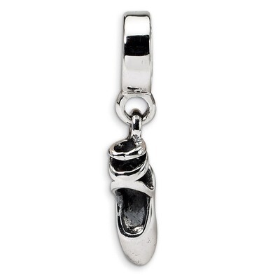 Ballet Slipper Dangle Bead - Sterling Silver QRS516, MPN: QRS516, 883957724270