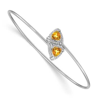 Citrine Flexible Bangle 14k White Gold BM4505-CI-016-WA, MPN: BM4505-CI-016-WA, 883957372778