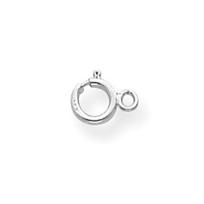 Spring Ring with Flat Ring Clasp 10k White Gold 1W1714, MPN: 1W1714,