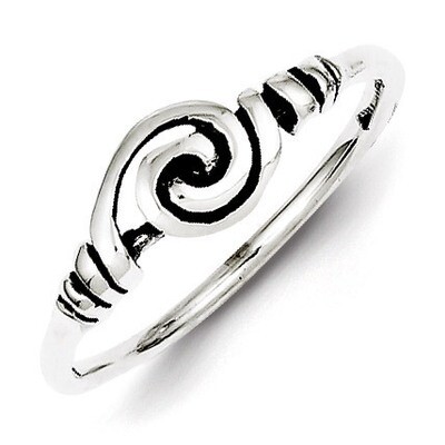 Swirl Ring Antiqued Sterling Silver QR927, MPN: QR927, 883957254678