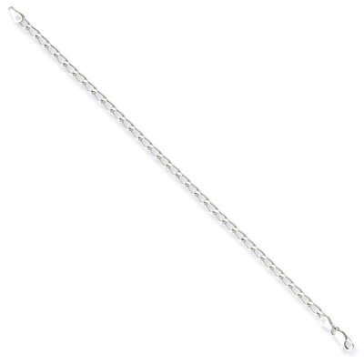 8 Inch 3.2mm Open Link Chain Sterling Silver QLL100-8 by Amore La Vita, MPN: QLL100-8, 883957084398