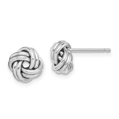 Polished Love Knot Post Earrings Sterling Silver Rhodium-plated QE15173, MPN: QE15173, 886774080376