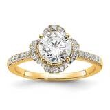 Si1/Si2, G H I, Round Semi-Mount Engagement Ring 14k Gold Lab Grown Diamond RM7989E-150-YLG, MPN: R…