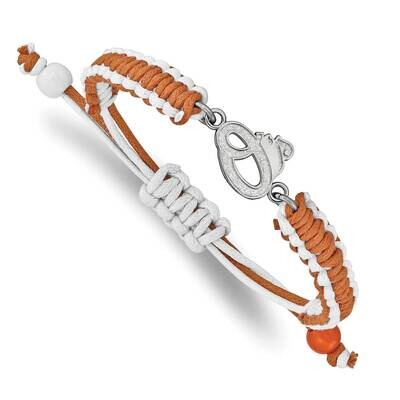 MLB Baltimore Orioles Adjustable Cord Bracelet Stainless Steel ST514ORI, MPN: ST514ORI, 634401015655