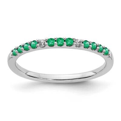 Emerald Ring 14k White Gold Diamond RM5738-EM-003-WA, MPN: RM5738-EM-003-WA, 883957719115