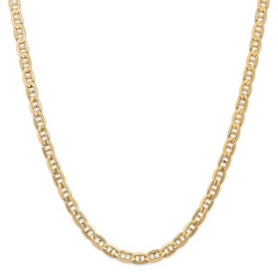 Leslie&#39;s 6.25mm Concave Anchor Chain 22 Inch 14k Gold HB-1318-22, MPN: 1318-22, 191101847332