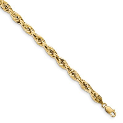 8 Inch 5.4mm Hollow Rope Chain 14k Gold BC170-8, MPN: BC170-8, 191101979323