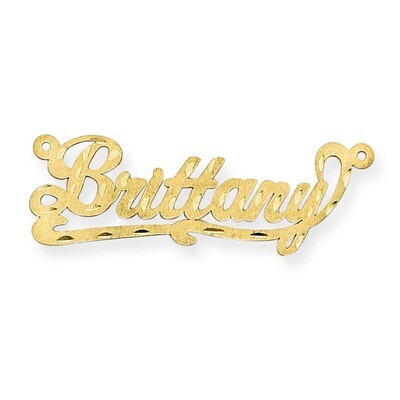0.013 Gauge Satin Diamond-cut Nameplate Pendant 14k Gold XNA180Y, MPN: XNA180Y, 883957971940