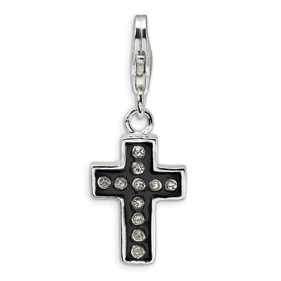 Swarovski Element &amp; Enamel Cross Charm Sterling Silver QCC510 by Amore La Vita, MPN: QCC510, 883957…