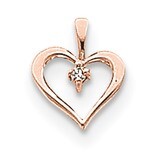 Diamond heart pendant 14k Rose Gold XHR6AA, MPN: XHR6AA,