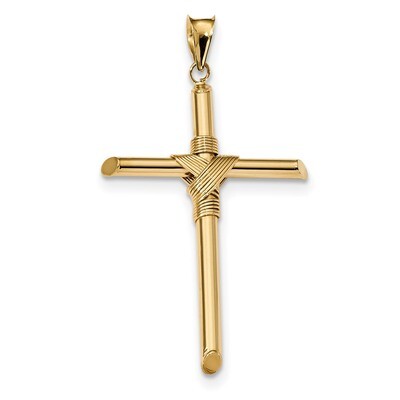 Tube Cross Pendant 14k Gold Polished K6186, MPN: K6186, 883957246345