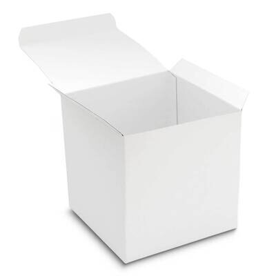 White Pack of 10 Square 6x6x6in Recycled Paper Gift Boxes JT5094-WT, MPN: JT5094-WT,