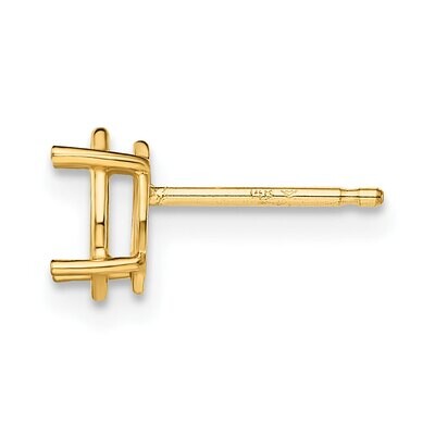Marquise 4-Prong 4 x 2mm Post Earring Mounting 14k Yellow Gold YG392, MPN: YG392,