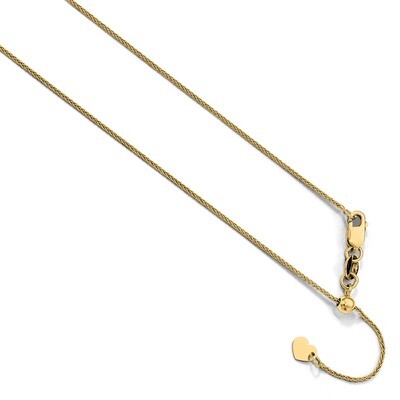 Leslie&#39;s Yellow Gold .8 mm Adjustable Wheat Chain 22 Inch 10k Gold HB-5278-22, MPN: 5278-22, 191101…