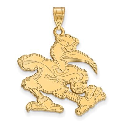 University of Miami x-Large Pendant 10k Yellow Gold 1Y047UMF, MPN: 1Y047UMF, 886774818658