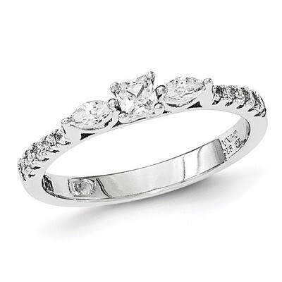 CZ Ring Sterling Silver QR6167-7