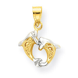 Small Dolphin Charm 10K Gold &amp; Rhodium 10C1021, MPN: 10C1021, 886774018843