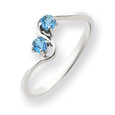 3mm Blue Topaz Ring 14k white Gold Y4717BT, MPN: Y4717BT, 883957601236