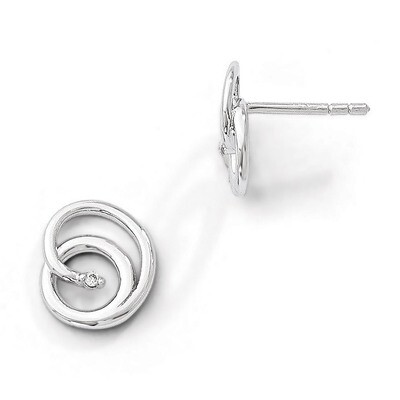 Earrings Sterling Silver Diamond QW317, MPN: QW317, 886774234182