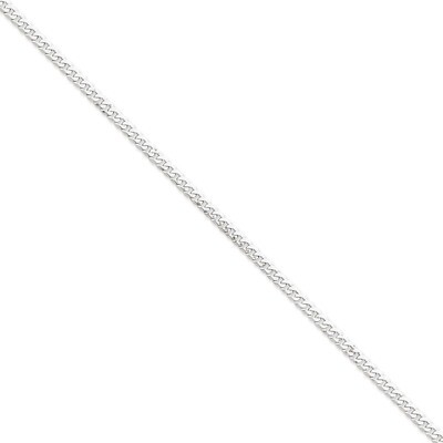 3.9mm Flat Curb Chain 24 Inch 14k White Gold WFBU100-24, MPN: WFBU100-24, 886774420110