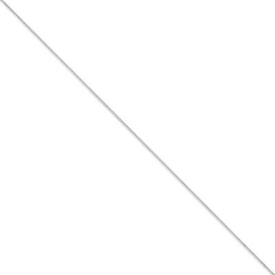 1.3mm Curb Pendant Chain 18 Inch 14k White Gold PEN100-18, MPN: PEN100-18, 883957100173