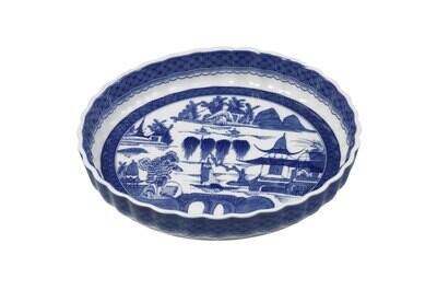 Mottahedeh Blue Canton Quiche Dish S208, MPN: S208,