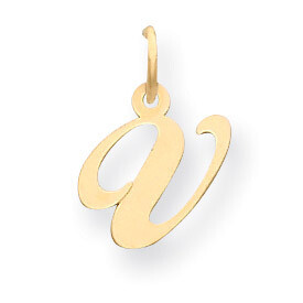 Initial V Charm 14K Gold Small Fancy Script YC650V, MPN: YC650V, 886774136660