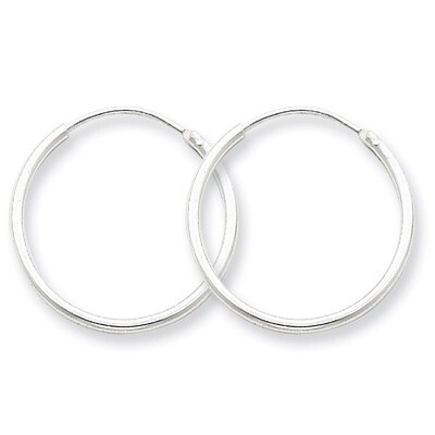 1.3mm Hoop Earrings Sterling Silver QE4351, MPN: QE4351, 883957929743