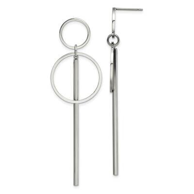 Post Dangle Earrings Stainless Steel Polished SRE1548, MPN: SRE1548, 191101866302