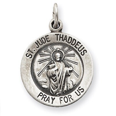 Saint Jude Thaddeus Medal Sterling Silver QC5689, MPN: QC5689, 191101183638