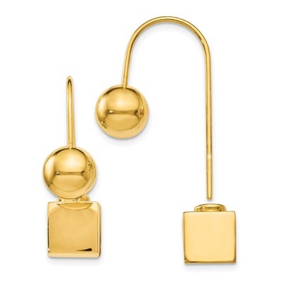 Leslie&#39;s Dangle Earrings Sterling Silver Gold-tone HB-QLE1046, MPN: QLE1046, 191101736346