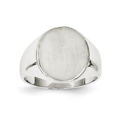 Signet Ring 14k White Gold RS542, MPN: RS542, 883957543840