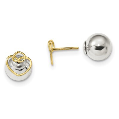 Knotted Hearts Front Back Post Earrings Sterling Silver Gold-tone QE13338, MPN: QE13338, 1911012346…