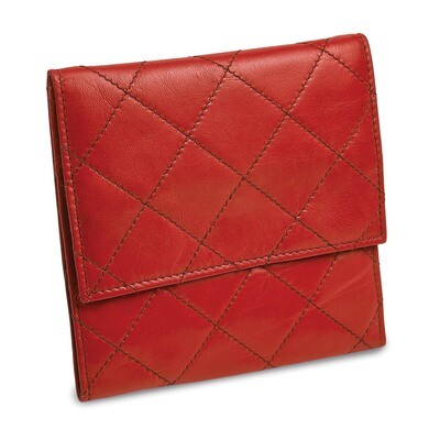 Red Leather Quilted Jewelry Folder GM17726, MPN: GM17726, 191101877797