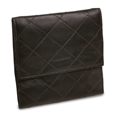 Black Leather Quilted Jewelry Folder GM17722, MPN: GM17722, 191101877858