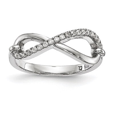Polished Ring Sterling Silver CZ QR6528-6, MPN: QR6528, 886774727769