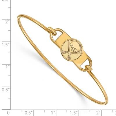 Buffalo Sabres Small Ctr Wire Bangle Gold-plated Sterling Silver GP022SAB-7, MPN: GP022SAB-7, 19110…