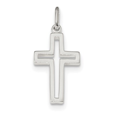 Cut-out Cross Charm Sterling Silver QC9028, MPN: QC9028, 886774114651