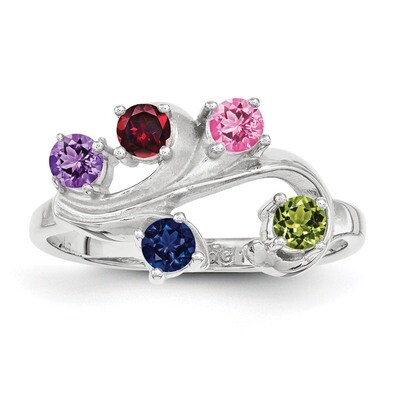 Genuine 5 Stone Mother&#39;s Ring 14k White Gold XMR4/5WGY, MPN: XMR4_5W, 883957448640